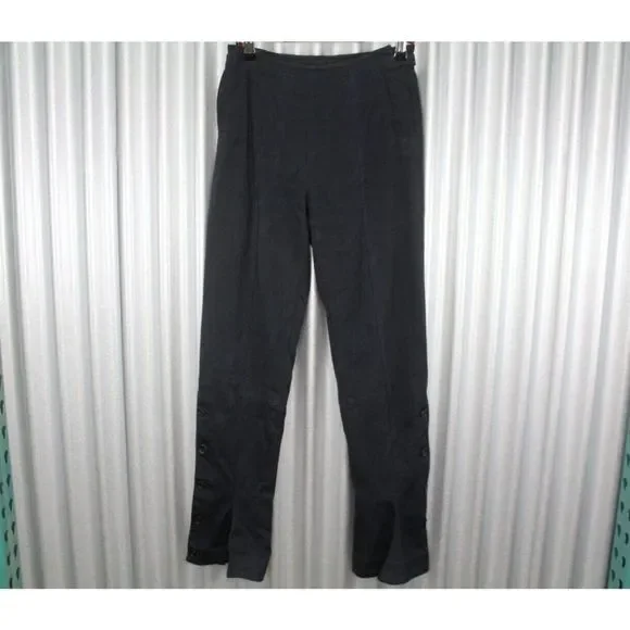 Vintage y2k Prada Milano Button Detailed Flare Trousers Pants Black 24x26 AY309